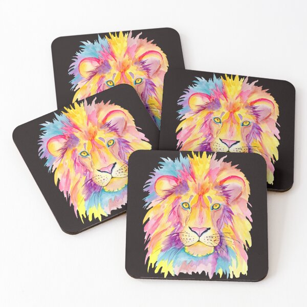 Item preview, -Zoomlion-Colorful watercolor lion- Cute animals illustration designed and sold by badretop.