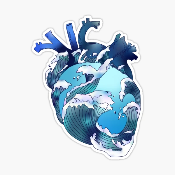 Heart of the ocean  Sticker for Sale by JamesCove