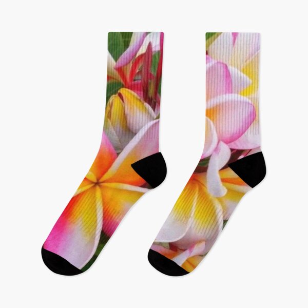 Item preview, pink and yellow plumera floral print DIGITAL TRENDs  designed and sold by THE AMERICAN TEEVANGELIST.