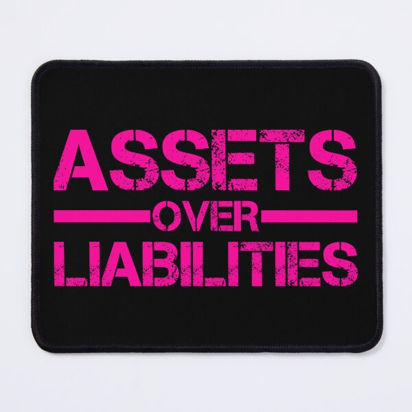 Item preview, Assets Over Liabilities Text in Pink 2 designed and sold by BLMcreations.