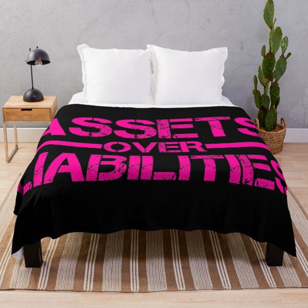 Item preview, Assets Over Liabilities Text in Pink 2 designed and sold by BLMcreations.
