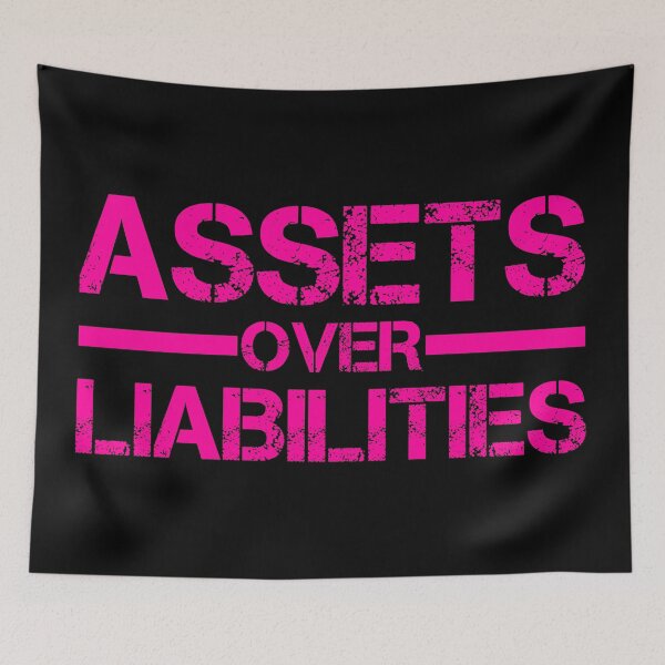 Item preview, Assets Over Liabilities Text in Pink 2 designed and sold by BLMcreations.