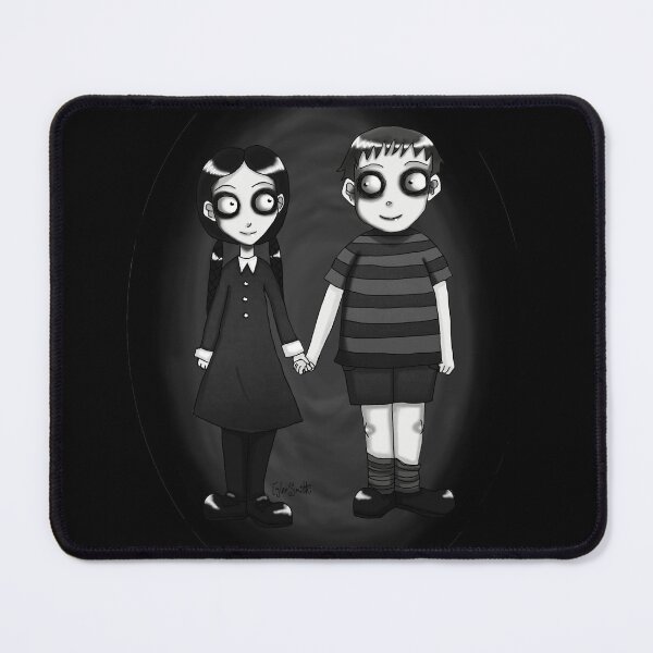 Item preview, Dark little Wednesday and Pugsley Addams designed and sold by Ravenous-Decay.