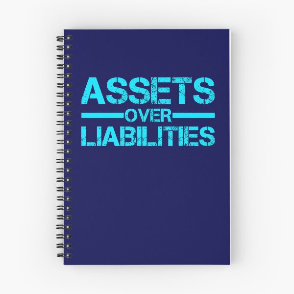 Item preview, Assets Over Liabilities Text in Blue 2 designed and sold by BLMcreations.