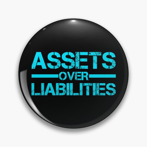 Item preview, Assets Over Liabilities Text in Blue 2 designed and sold by BLMcreations.