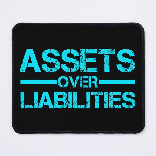 Item preview, Assets Over Liabilities Text in Blue 2 designed and sold by BLMcreations.