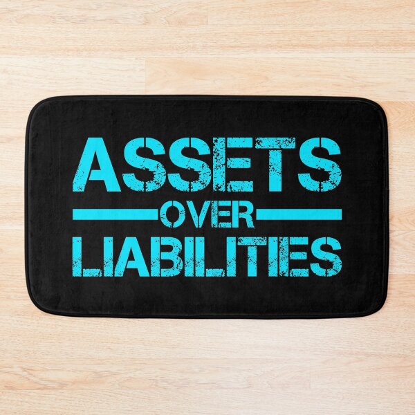Item preview, Assets Over Liabilities Text in Blue 2 designed and sold by BLMcreations.