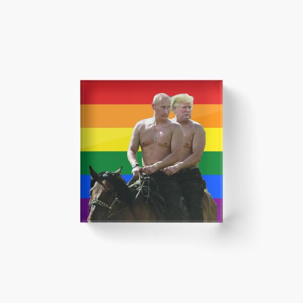 Trump and Putin Horse Acrylic Block
