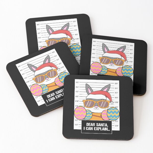 Item preview, DEAR SANTA I CAN EXPLAIN BUNNY GLASSES CRIMINAL CHRISTMAS designed and sold by sobriowslen.