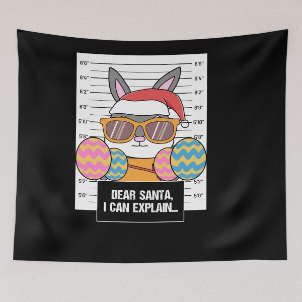 Item preview, DEAR SANTA I CAN EXPLAIN BUNNY GLASSES CRIMINAL CHRISTMAS designed and sold by sobriowslen.