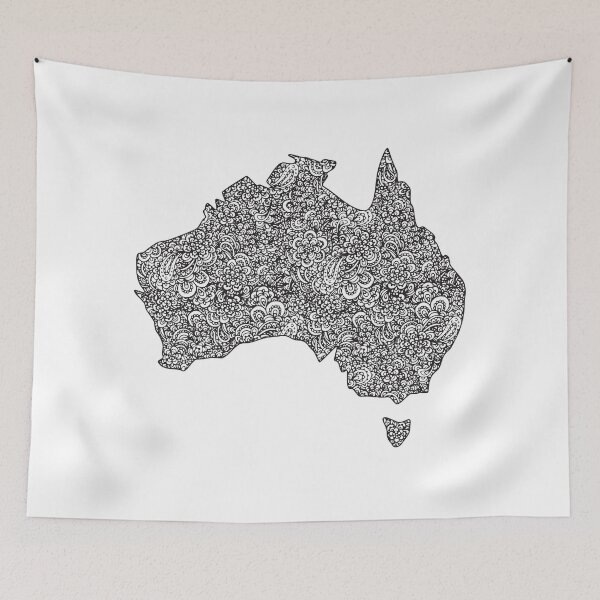 Item preview, Australia Zentangle Illustration by Hayley Lauren Design  designed and sold by hayleylauren.