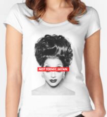 Not Today Satan 003 Women's Fitted Scoop T-Shirt