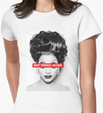 Not Today Satan 003 Women's Fitted T-Shirt