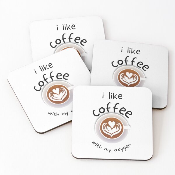Item preview, i like coffee with my oxygen coffe lover stickers designed and sold by Fashionunic7.