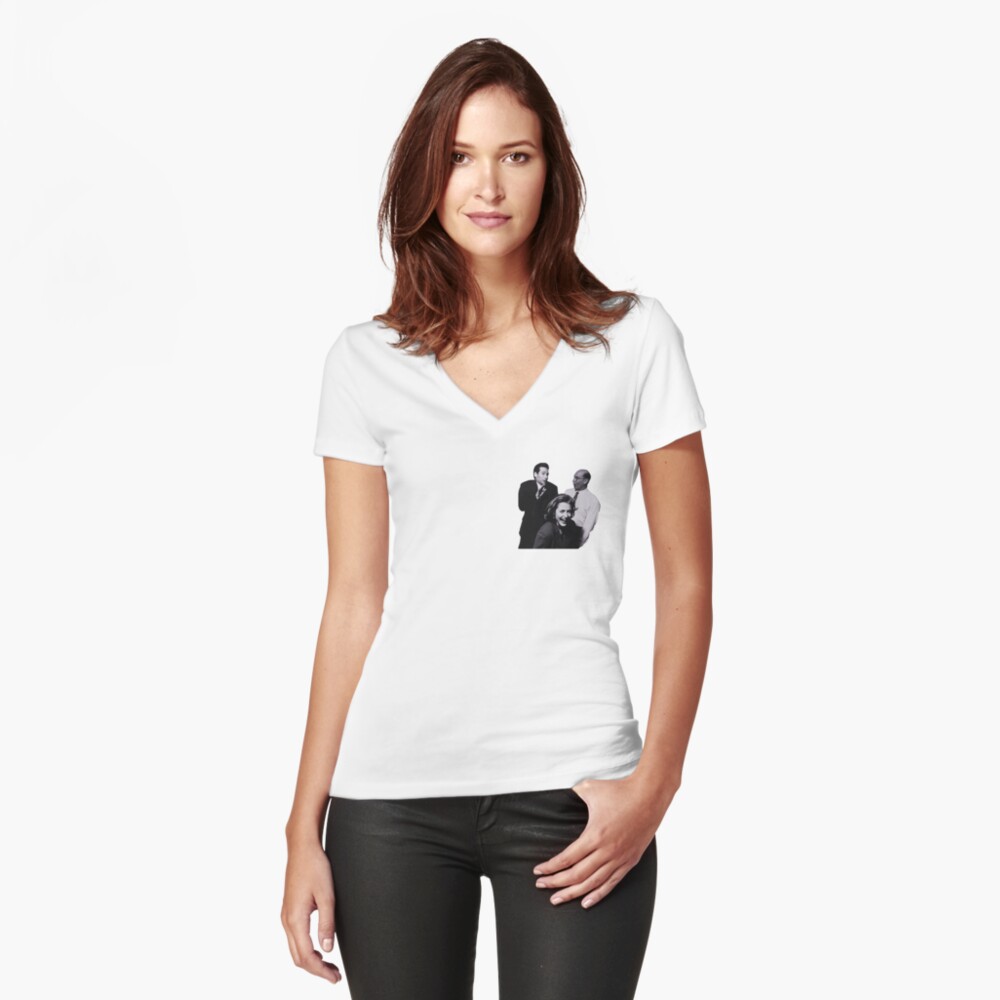 Item preview, Fitted V-Neck T-Shirt designed and sold by babyholtzy.