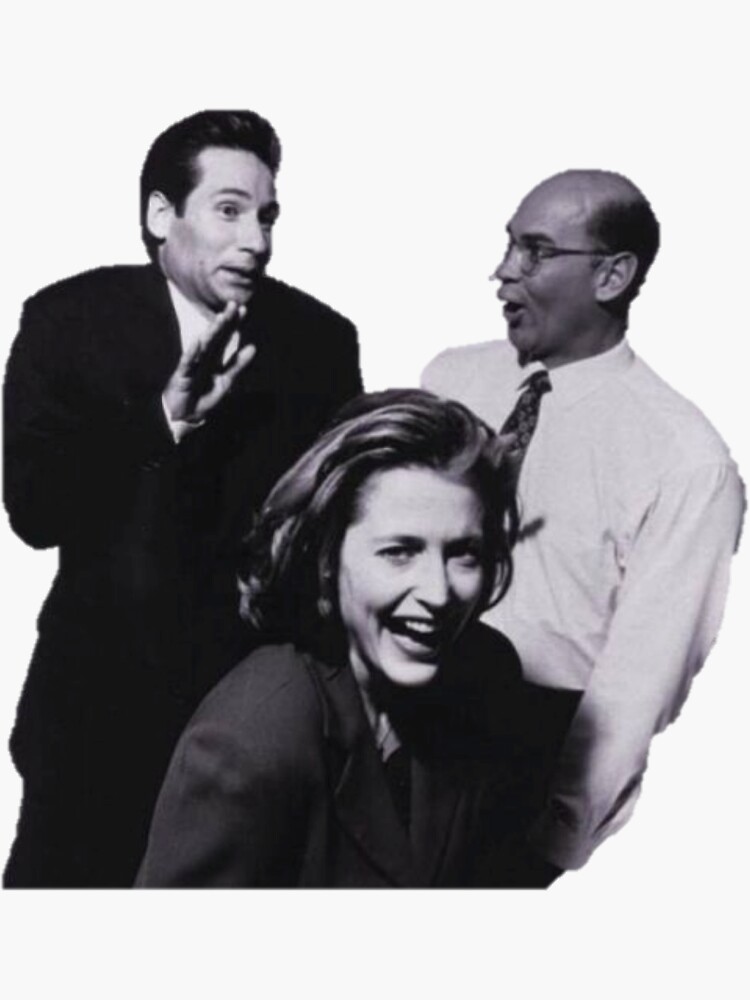 Thumbnail 3 of 3, Sticker, Mulder, Scully and Skinner designed and sold by babyholtzy.