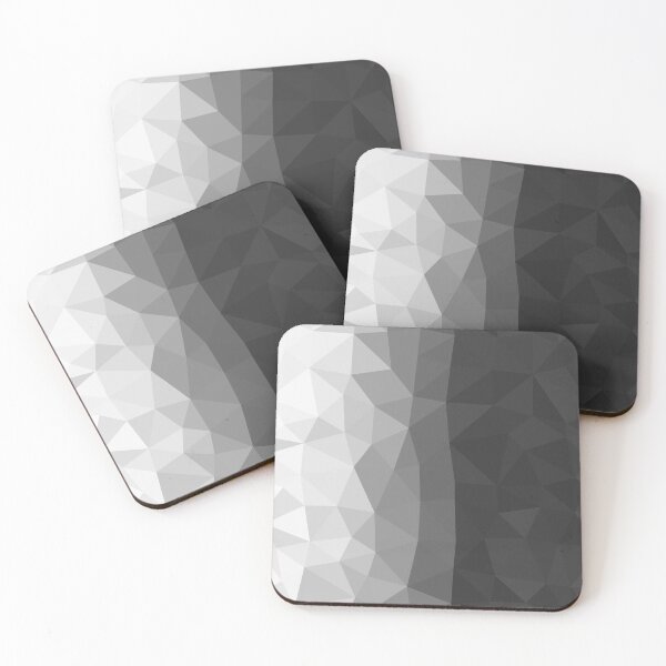 Item preview, White to Dark Grey Abstract Geometric Triangle Pattern Design  designed and sold by patternsoup.