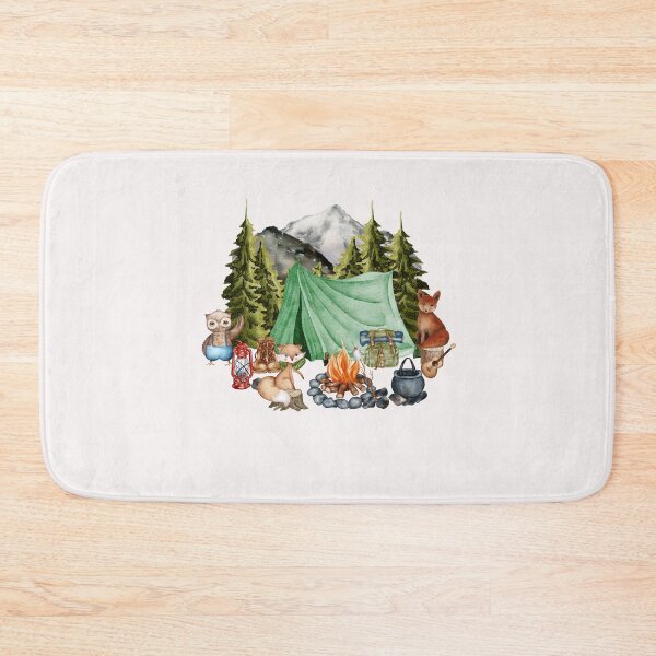 Item preview, Woodland Animals Camping designed and sold by HappyLifeCreate.