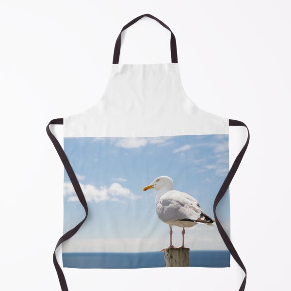 Item preview, Seagull Posing On Piling By The Ocean Seashore Beach designed and sold by bayberrygal.