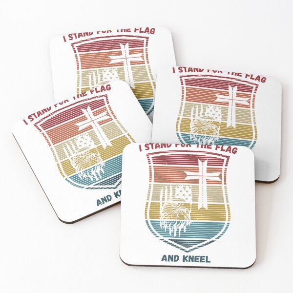 Item preview, I Stand For The Flag and Kneel For The Cross - Patriotic American Vintage Sunset designed and sold by dschiffer12.
