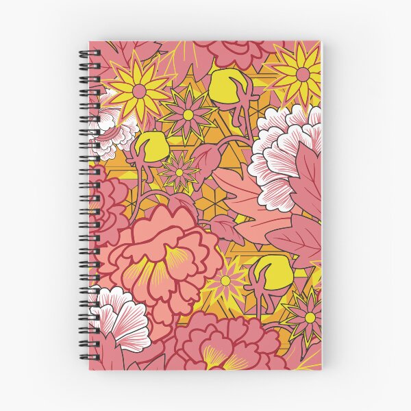 Item preview, Boho Maximalist Floral en rosa, amarillo y naranja designed and sold by vinpauld.