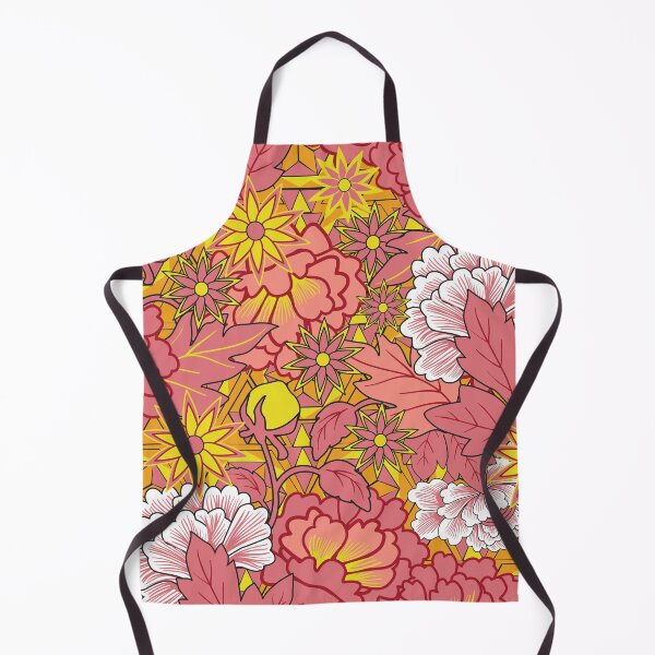 Aperçu de l'œuvre Boho Maximalist Floral en rose, jaune et orange créée et vendue par vinpauld.