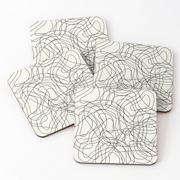 Item preview, Abstract doodle lines seamless curve pattern designed and sold by Giree07.