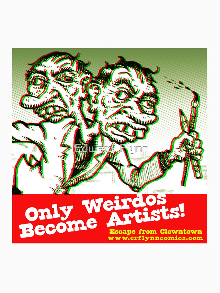 Thumbnail 4 of 4, Premium T-Shirt, Only Weirdos 3d Art designed and sold by GrowlingRooster.