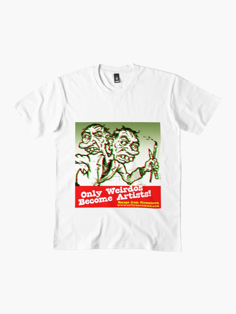 Thumbnail 2 of 4, Premium T-Shirt, Only Weirdos 3d Art designed and sold by GrowlingRooster.