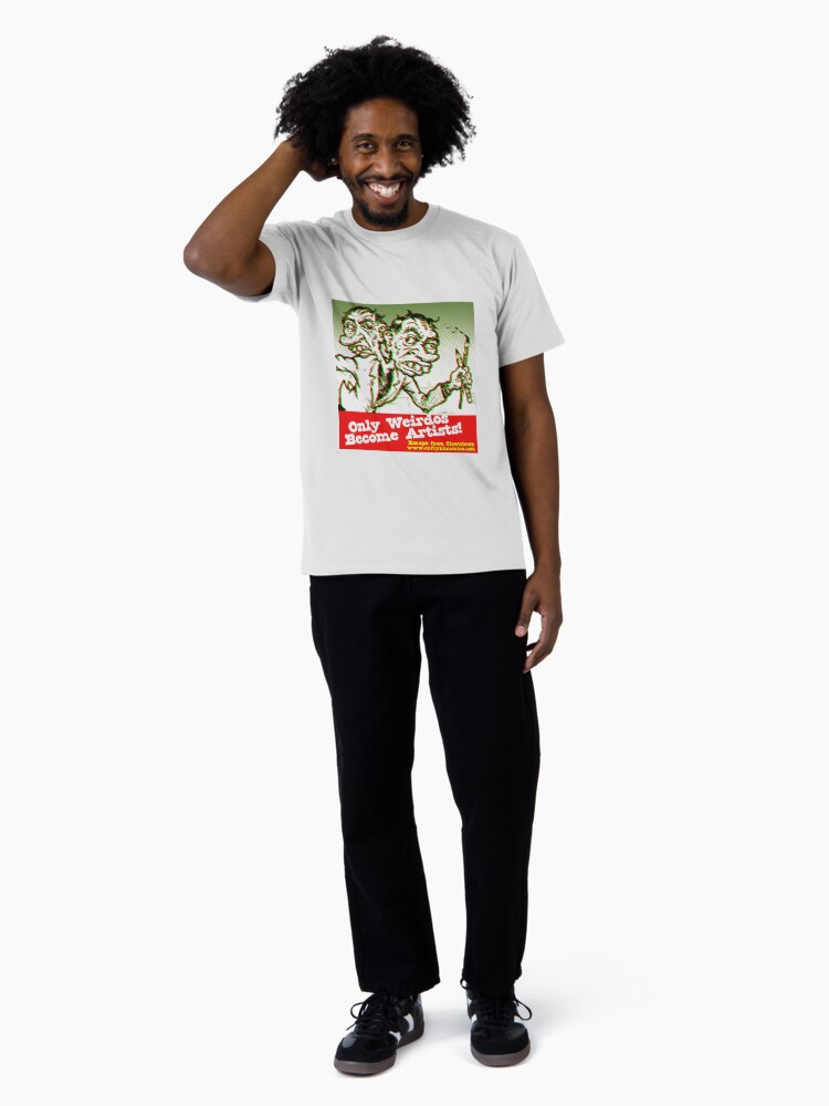 Thumbnail 3 of 4, Premium T-Shirt, Only Weirdos 3d Art designed and sold by GrowlingRooster.