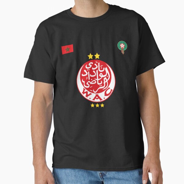 Aperçu de l'œuvre Maroc Maillot Wydad WAC Casablanca Maroc Drapeau Supporters Marocains Dima Hamra Dima Wydad créée et vendue par Mega4D.