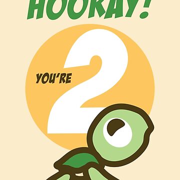 Artwork thumbnail, Hooray You Are Two! Birthday Card by PaolaOpal