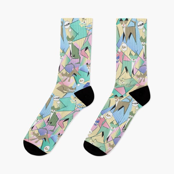 Item preview, Cubism Cats in Bright Pastels Dream of Mice designed and sold by vinpauld.