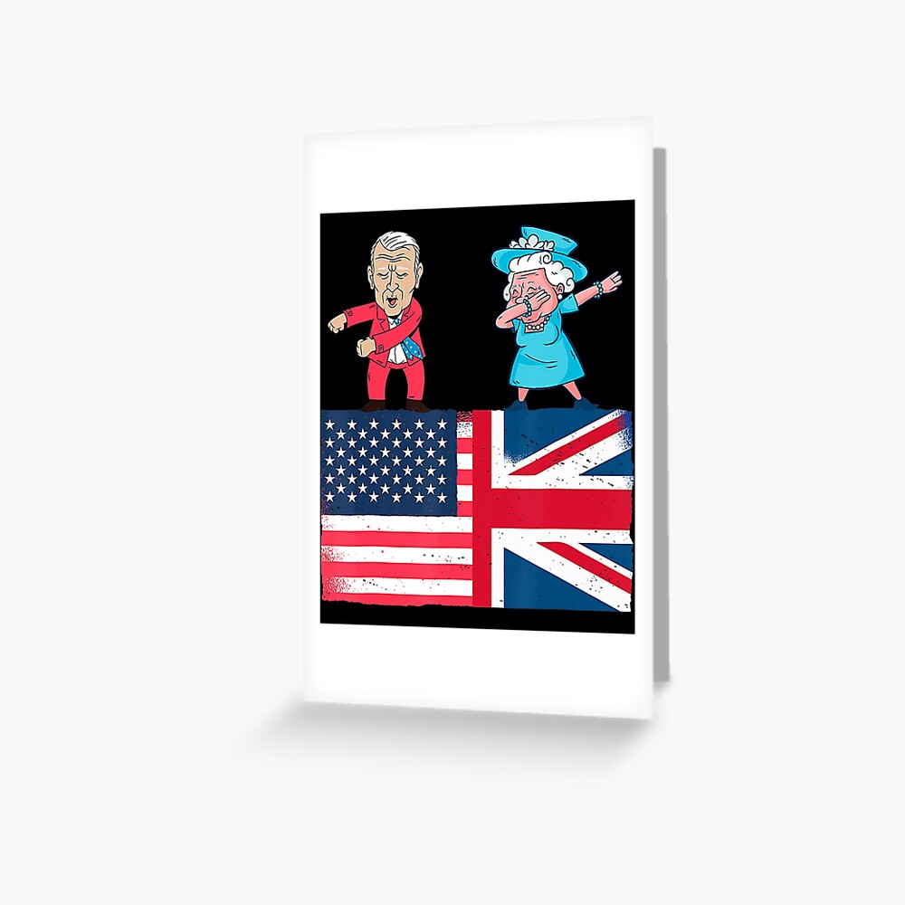 "Queen II Dabbing Queen Platinum Jubilee British Flag & Joe Biden