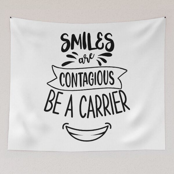 Item preview, Smiles are contagious, be a carrier designed and sold by TheFoolsGallery.