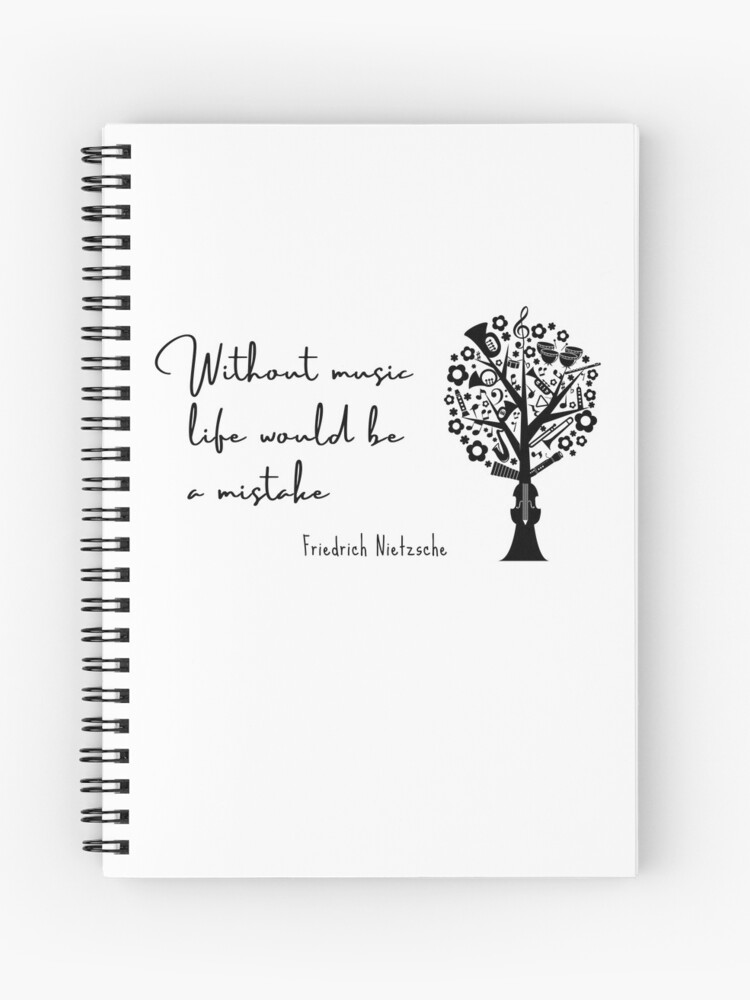 Thumbnail 1 of 3, Journal, Without music life would be a mistake - Friedrich Nietzsche designed and sold by dechantsbirn.