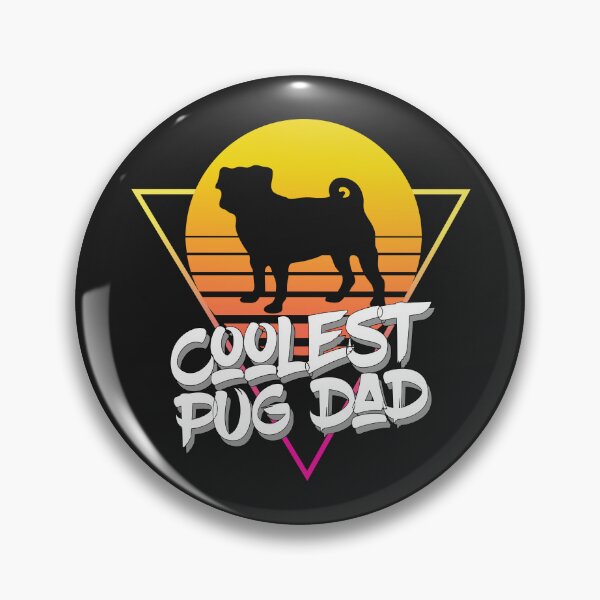 Item preview, Coolest Pug Dad Ever Silueta Puesta de sol designed and sold by Pugstuff.