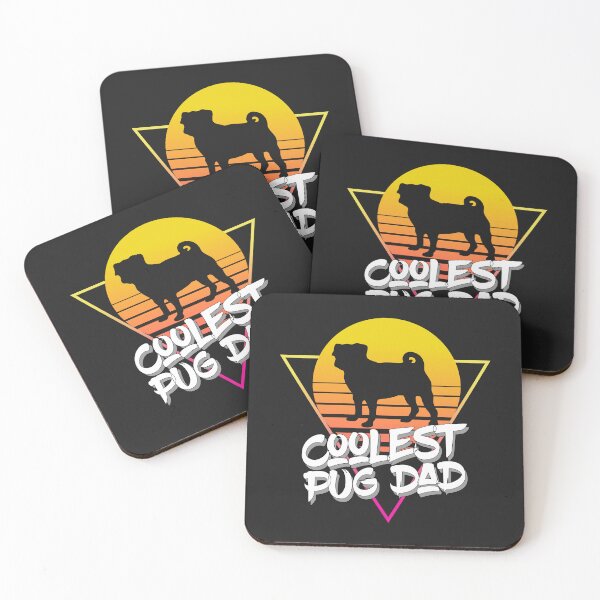 Item preview, Coolest Pug Dad Ever Silhouette Sunset designed and sold by Pugstuff.