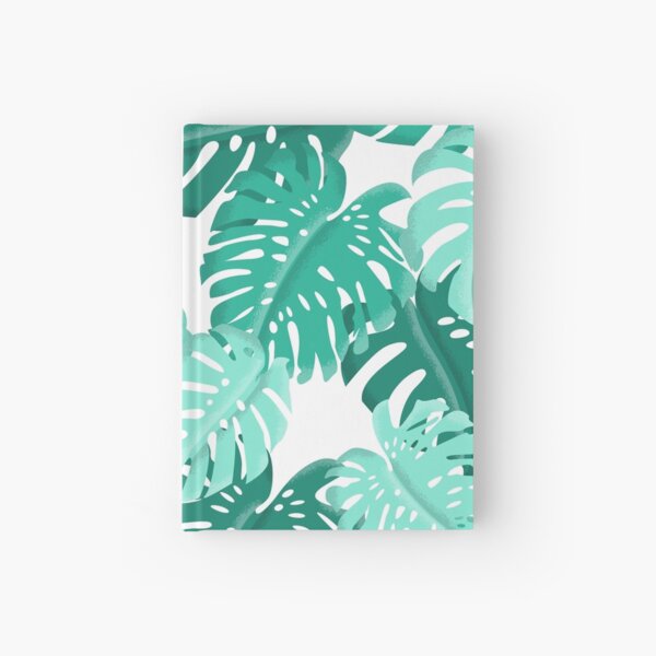 Tropical Green Monstera Print Hardcover Journal