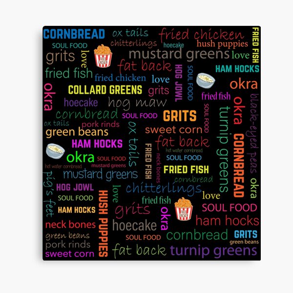 Item preview, Soul Food Lover Southern Cuisine Pattern designed and sold by blackartmatters.