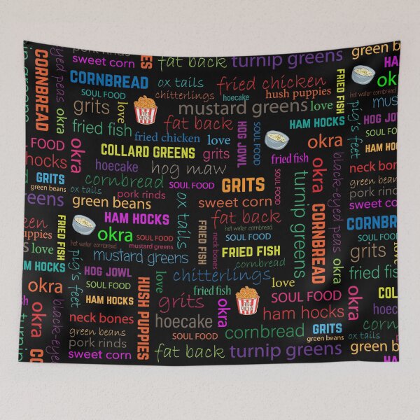 Item preview, Soul Food Lover Southern Cuisine Pattern designed and sold by blackartmatters.