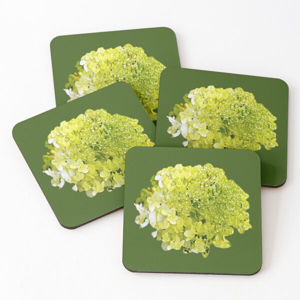 Item preview, Elegant Chartreuse Limelight Hydrangea on Green designed and sold by myrubiogarden.