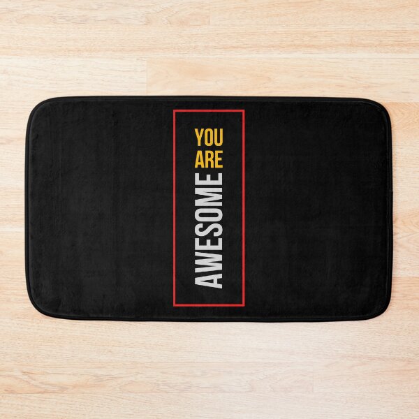 Item preview, black & yellow you are awesome typography designed and sold by TCeylon1.