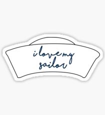 I Love My Sailor Sticker