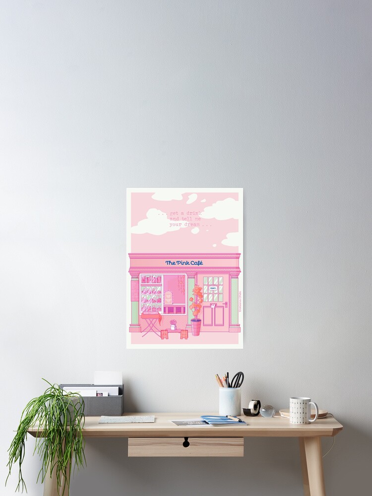 kawaii British café Poster