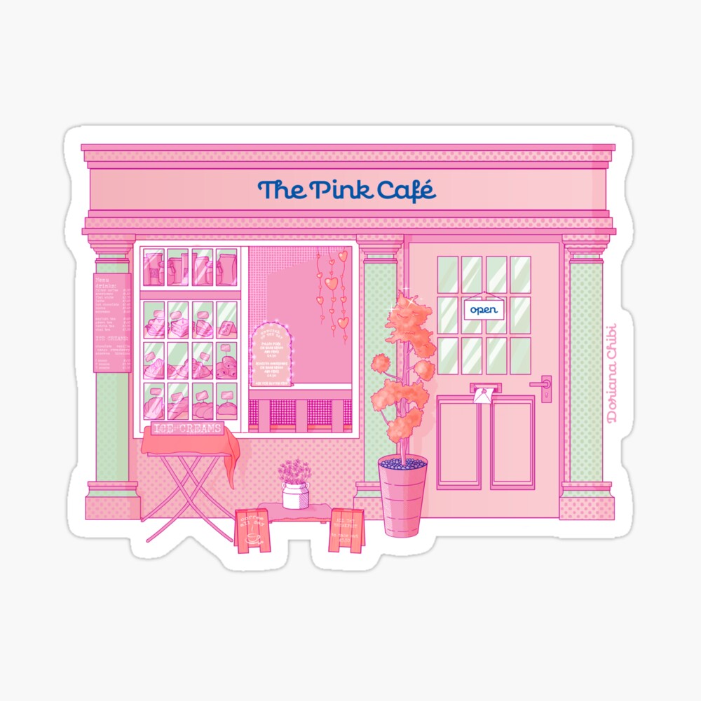 kawaii British café Poster