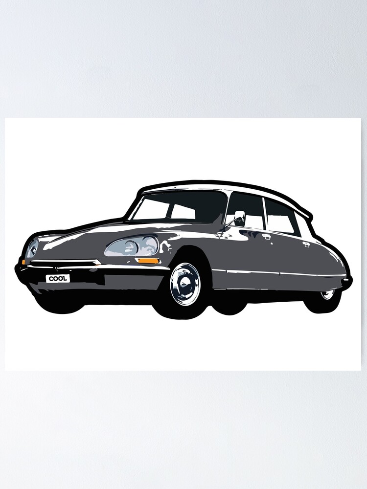 Grey Classic French Car | Poster