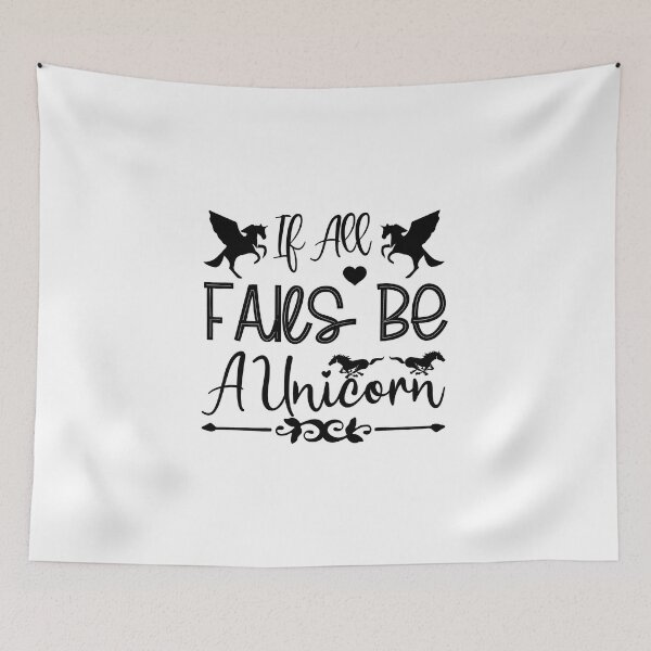 Item preview, If All Fails Be Unicorn Pony Funny Love Valentine Summer Gift Art Design Happy Life Apparel Essential Motivation Inspiration Joy Mood  designed and sold by DesignByHeartUK.