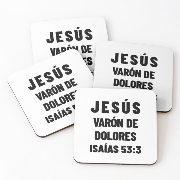 Item preview, Isaiah 53:3 Jesus Man of Sorrows Spanish Bible Verse designed and sold by NombresDeJesus.