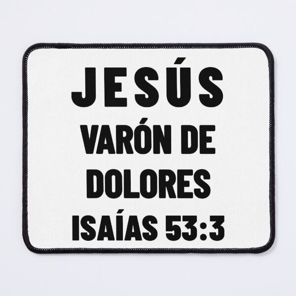 Item preview, Isaiah 53:3 Jesus Man of Sorrows Spanish Bible Verse designed and sold by NombresDeJesus.